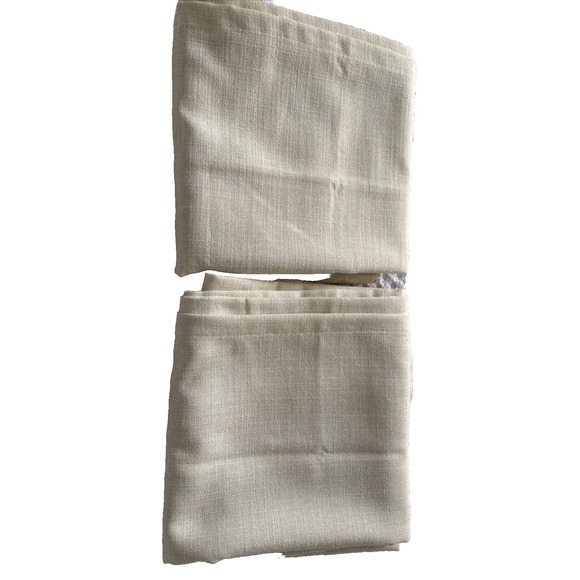 Pottery‎ Barn Kids Curtain Panels 96x44 Natural Rod Pocket Unlined Classic Set 2